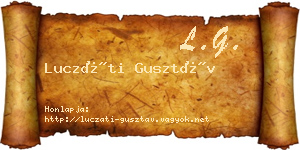 Luczáti Gusztáv névjegykártya
