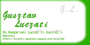 gusztav luczati business card